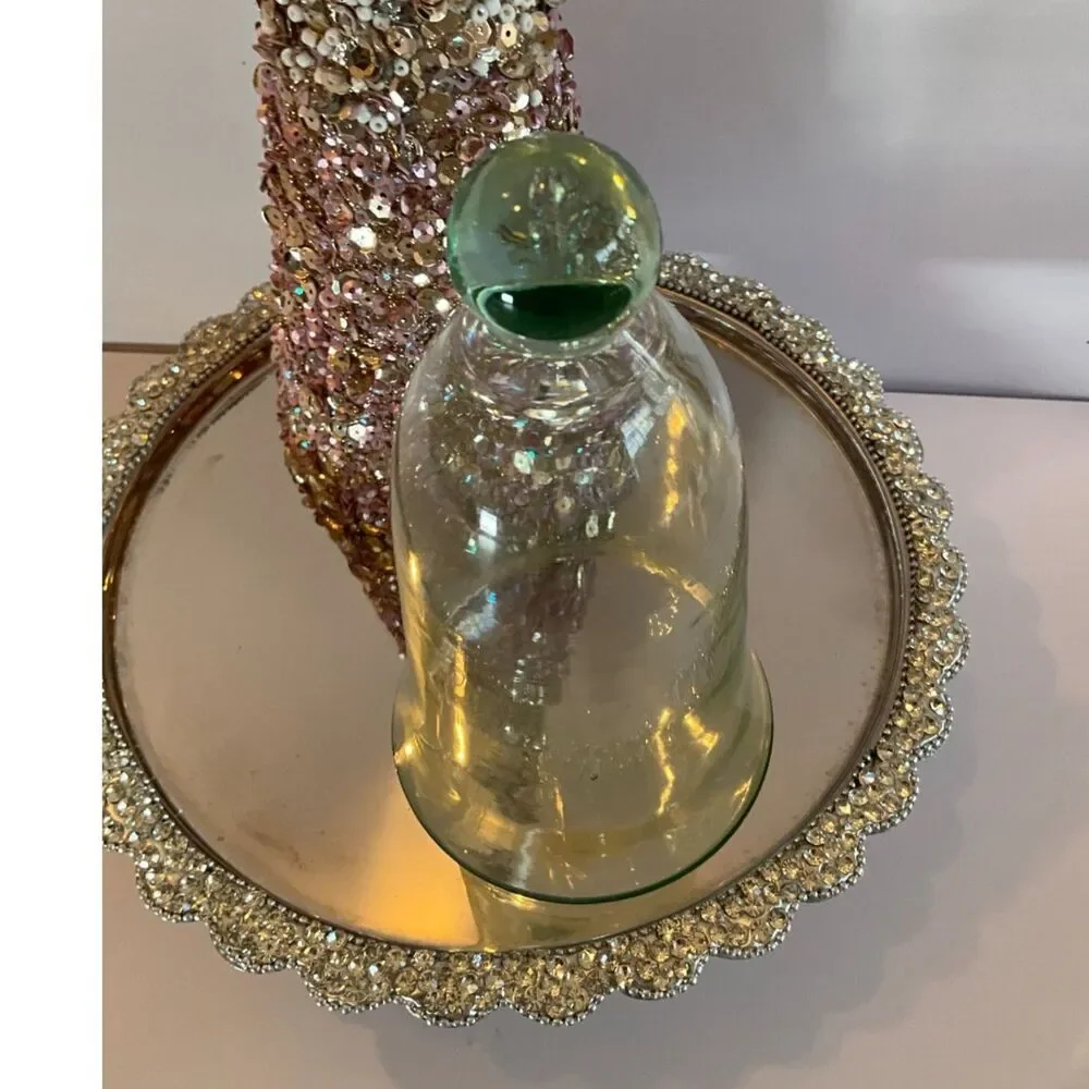 Beautiful glass cloche bell jar small size